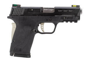 Smith and Wesson Performance Center M&P9 Shield EZ features silver accents